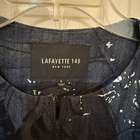 Gently Used Lafayette 148 New York Denim Jacket - Picture 2 of 4